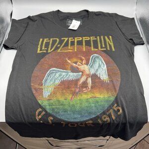 Led Zeppelin U.S. Tour 1975 Black T-Shirt SMALL New